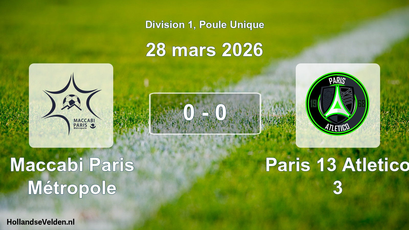 Total number of matches played: Maccabi Paris Métropole - Paris 13 Atletico 3 0 - 0 (28 March 2026)