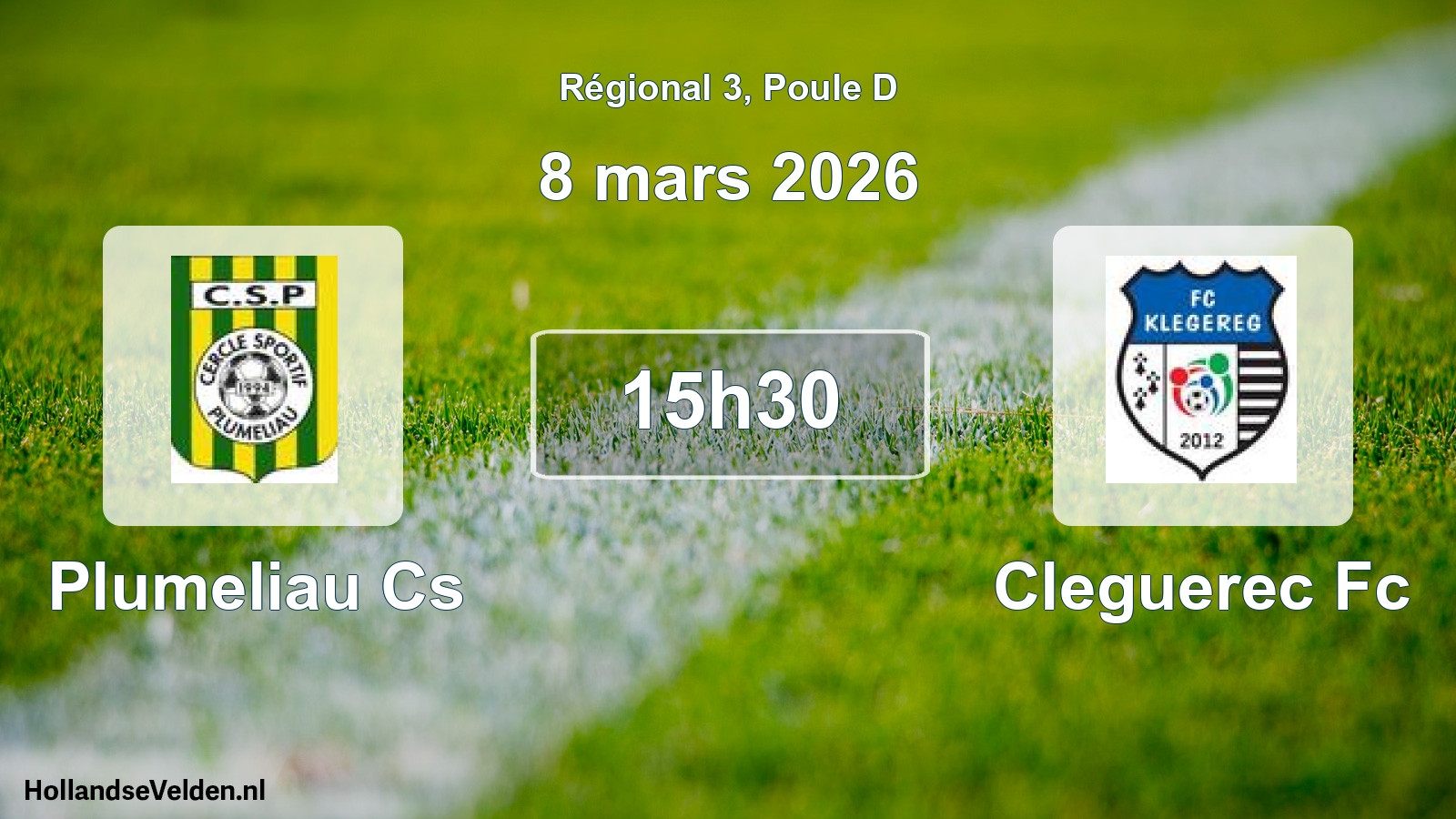 Geplande wedstrijd: Plumeliau Cs - Cleguerec Fc (8 mars 2026)