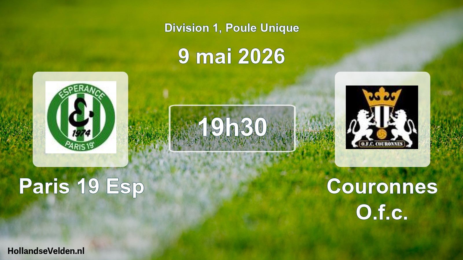 Scheduled Match: Paris 19 Esp - Couronnes O.f.c. (9 May 2026)