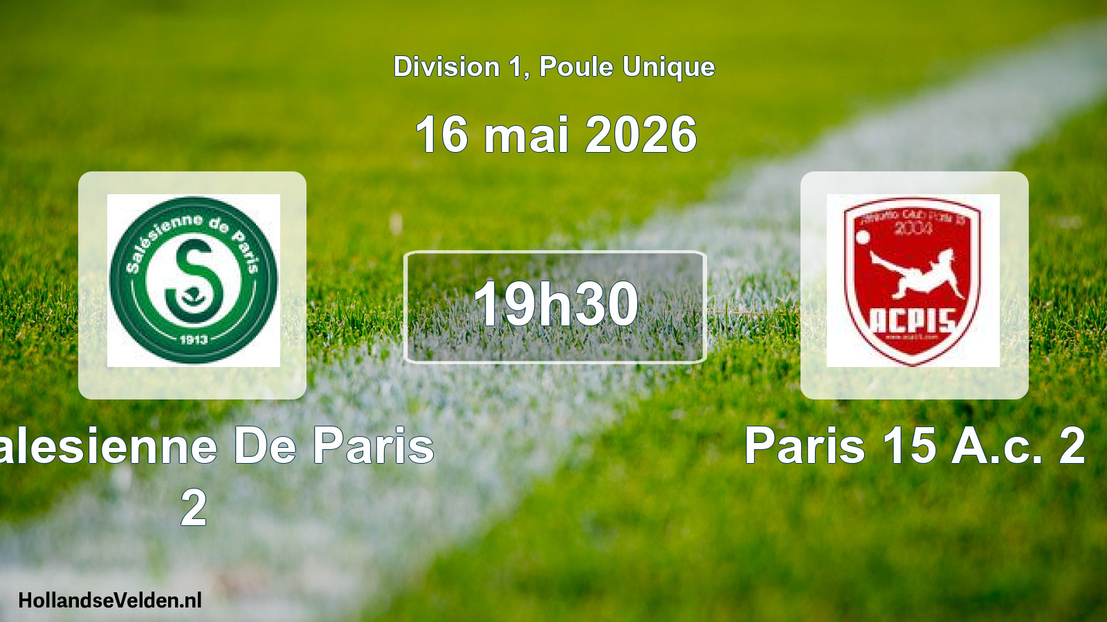 Scheduled Match: Salesienne De Paris 2 - Paris 15 A.c. 2 (16 May 2026)