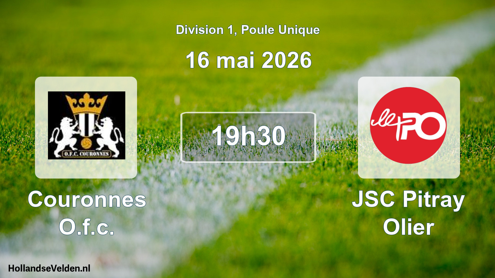 Scheduled Match: Couronnes O.f.c. - JSC Pitray Olier (16 May 2026)