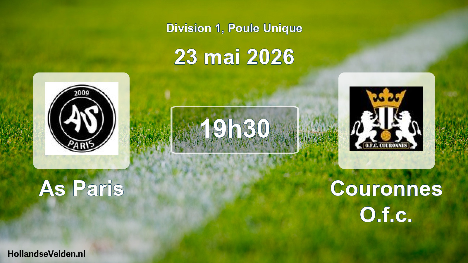Scheduled Match: As Paris - Couronnes O.f.c. (23 May 2026)