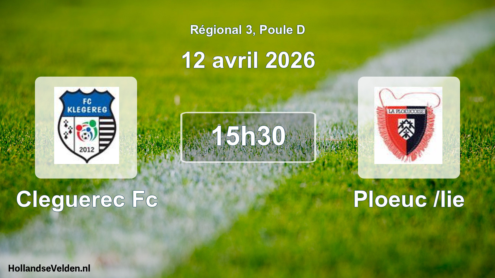 Geplande wedstrijd: Cleguerec Fc - Ploeuc /lie (12 avril 2026)