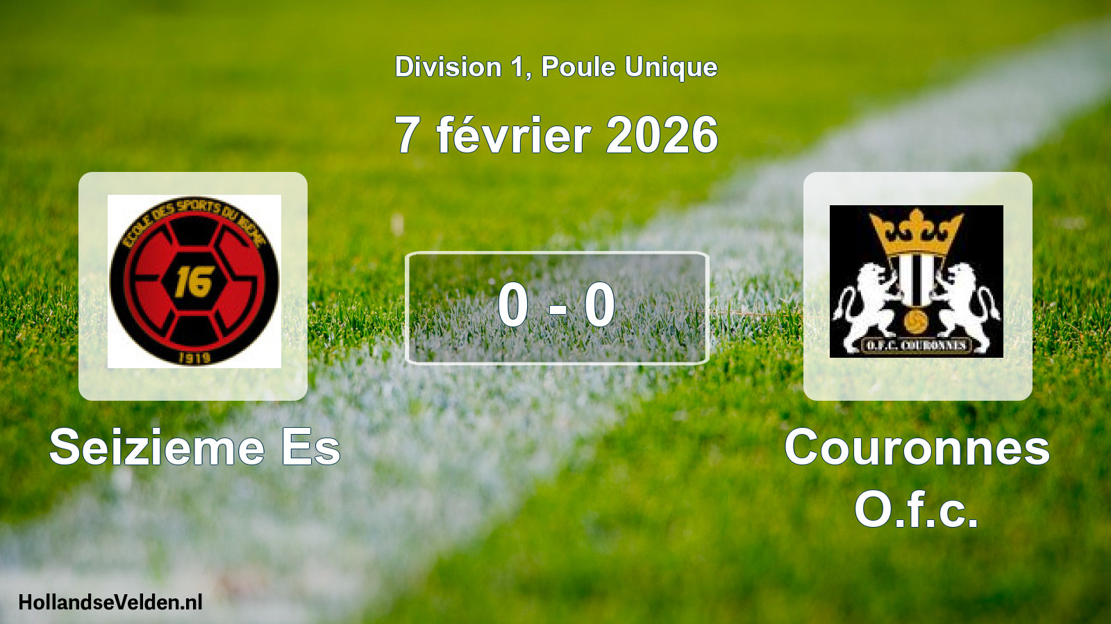 Total number of matches played: Seizieme Es - Couronnes O.f.c. 0 - 0 (7 February 2026)