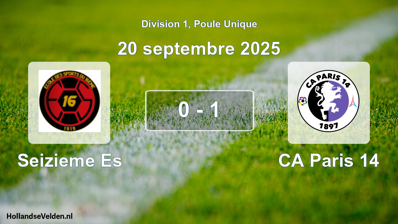 Total number of matches played: Seizieme Es - CA Paris 14 0 - 1 (20 September 2025)