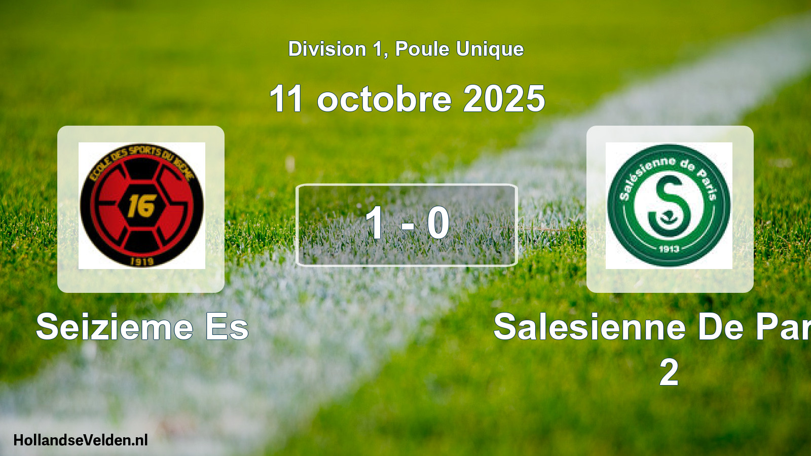 Total number of matches played: Seizieme Es - Salesienne De Paris 2 1 - 0 (11 October 2025)