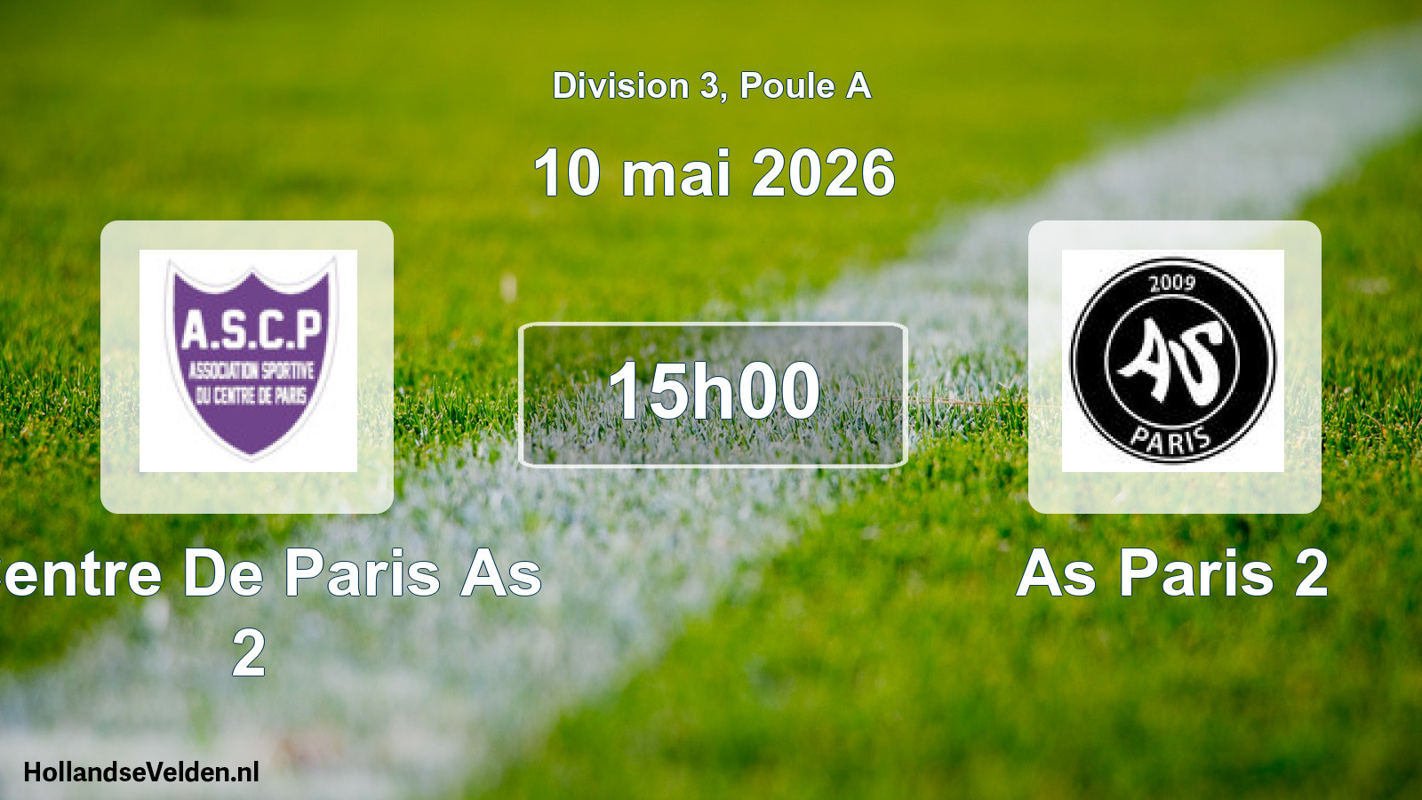 Scheduled Match: Centre De Paris As 2 - As Paris 2 (10 May 2026)