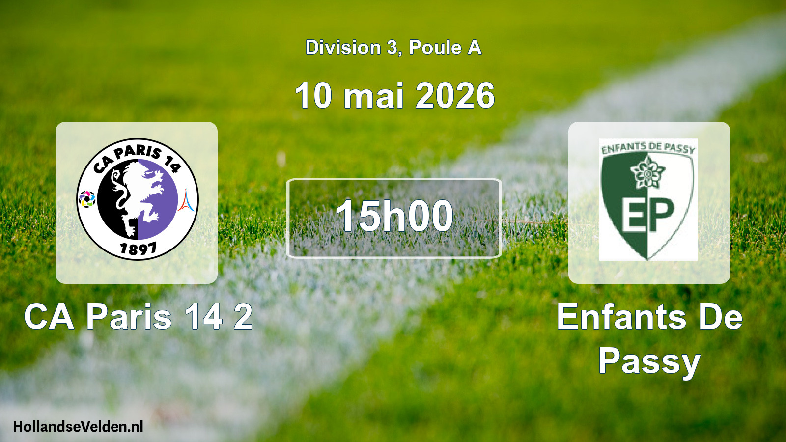 Scheduled Match: CA Paris 14 2 - Enfants De Passy (10 May 2026)