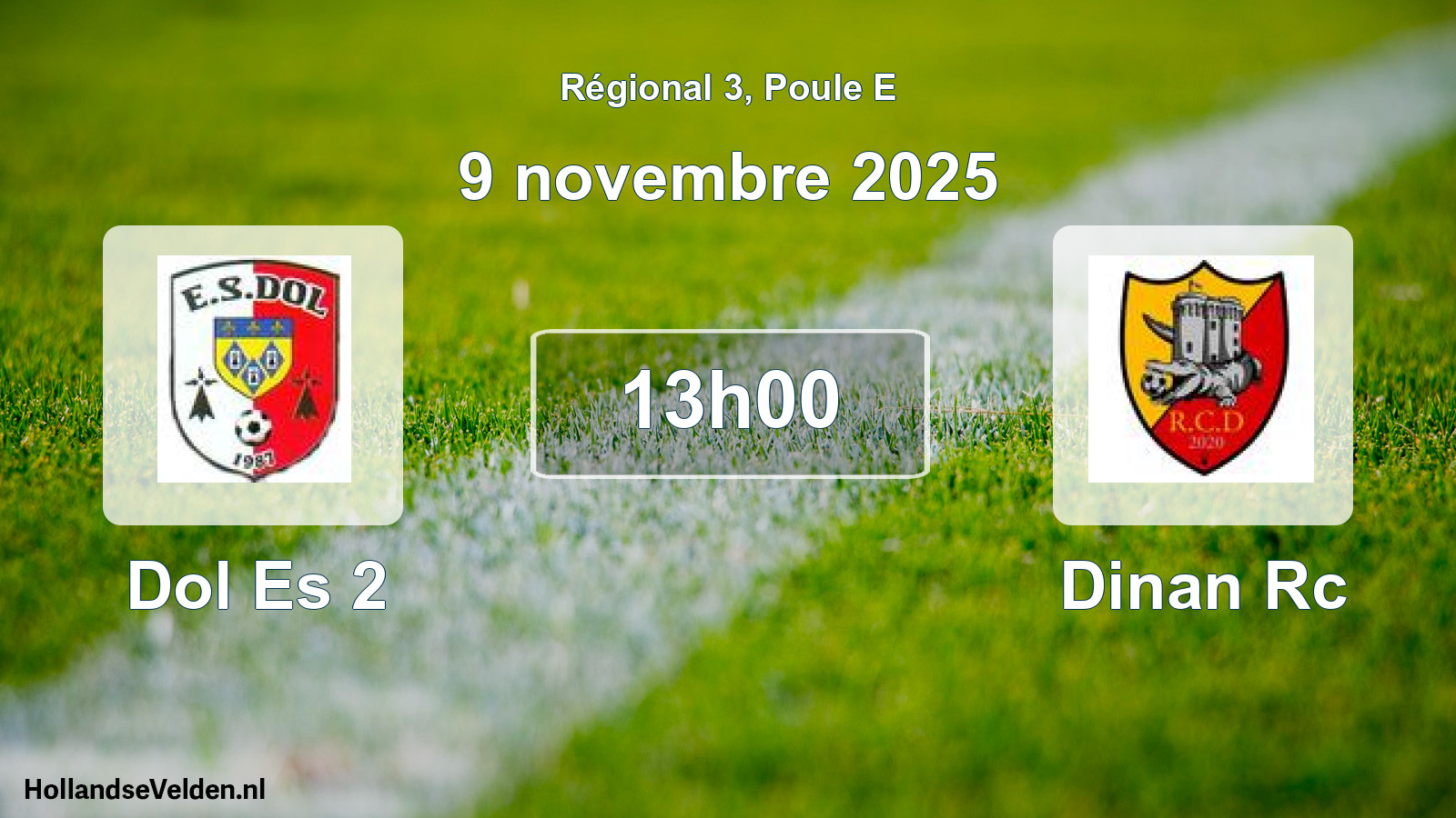 Scheduled Match: Dol Es 2 - Dinan Rc (9 November 2025)