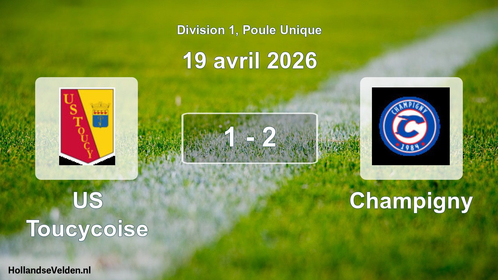 Match joué: US Toucycoise - AFC Champigny-sur-Yonne 1 - 2 (19 avril 2026)