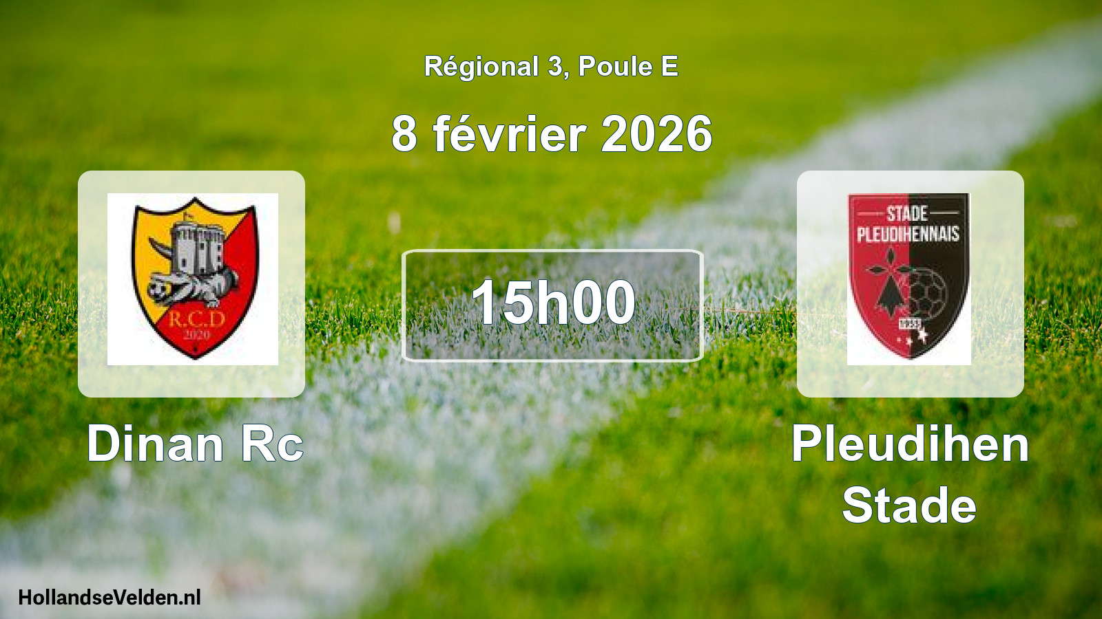 Scheduled Match: Dinan Rc - Pleudihen Stade (8 February 2026)