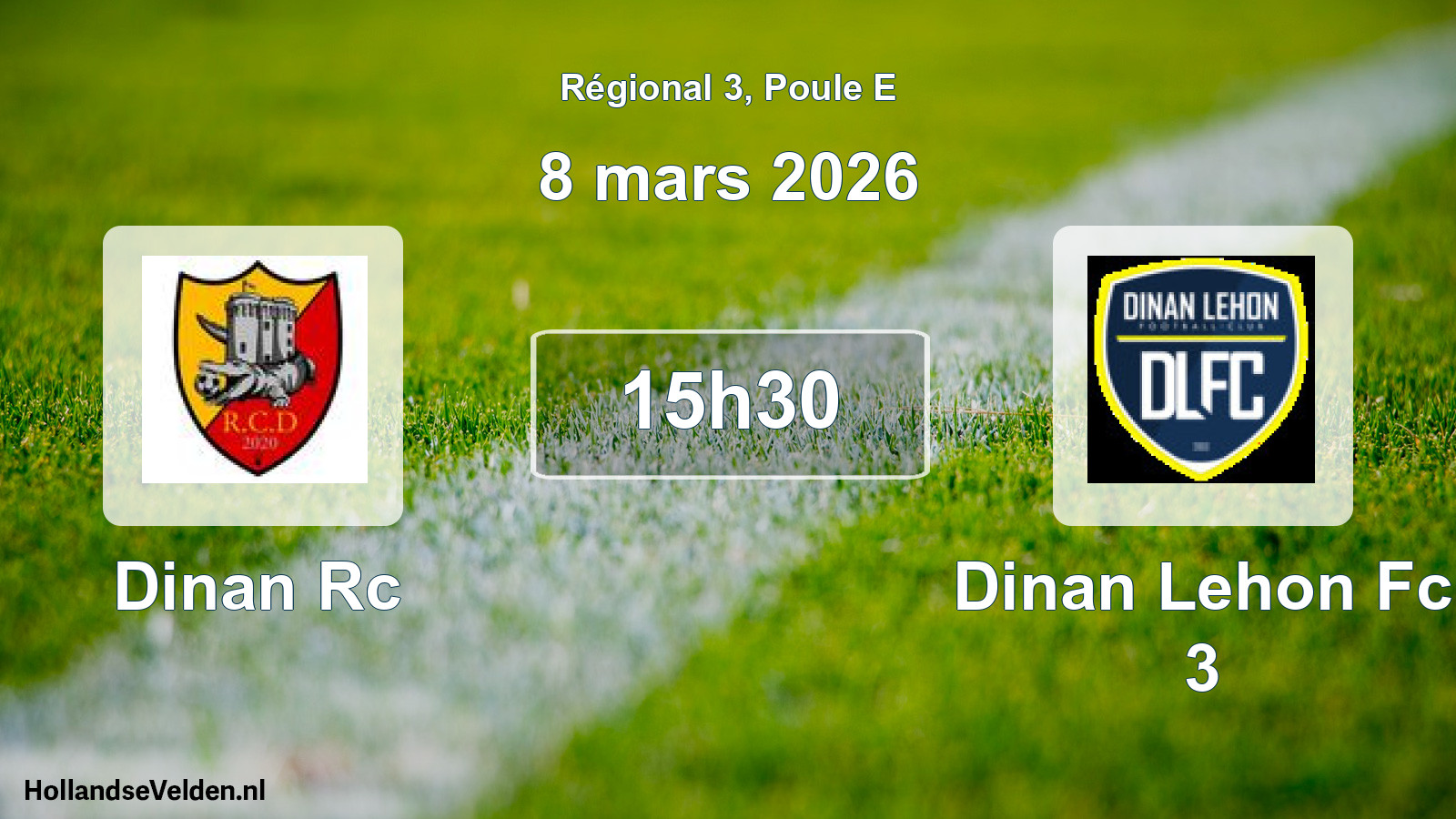 Scheduled Match: Dinan Rc - Dinan Lehon Fc 3 (8 March 2026)