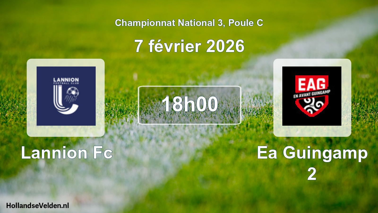 Geplande wedstrijd: Lannion Fc - Ea Guingamp 2 (7 février 2026)