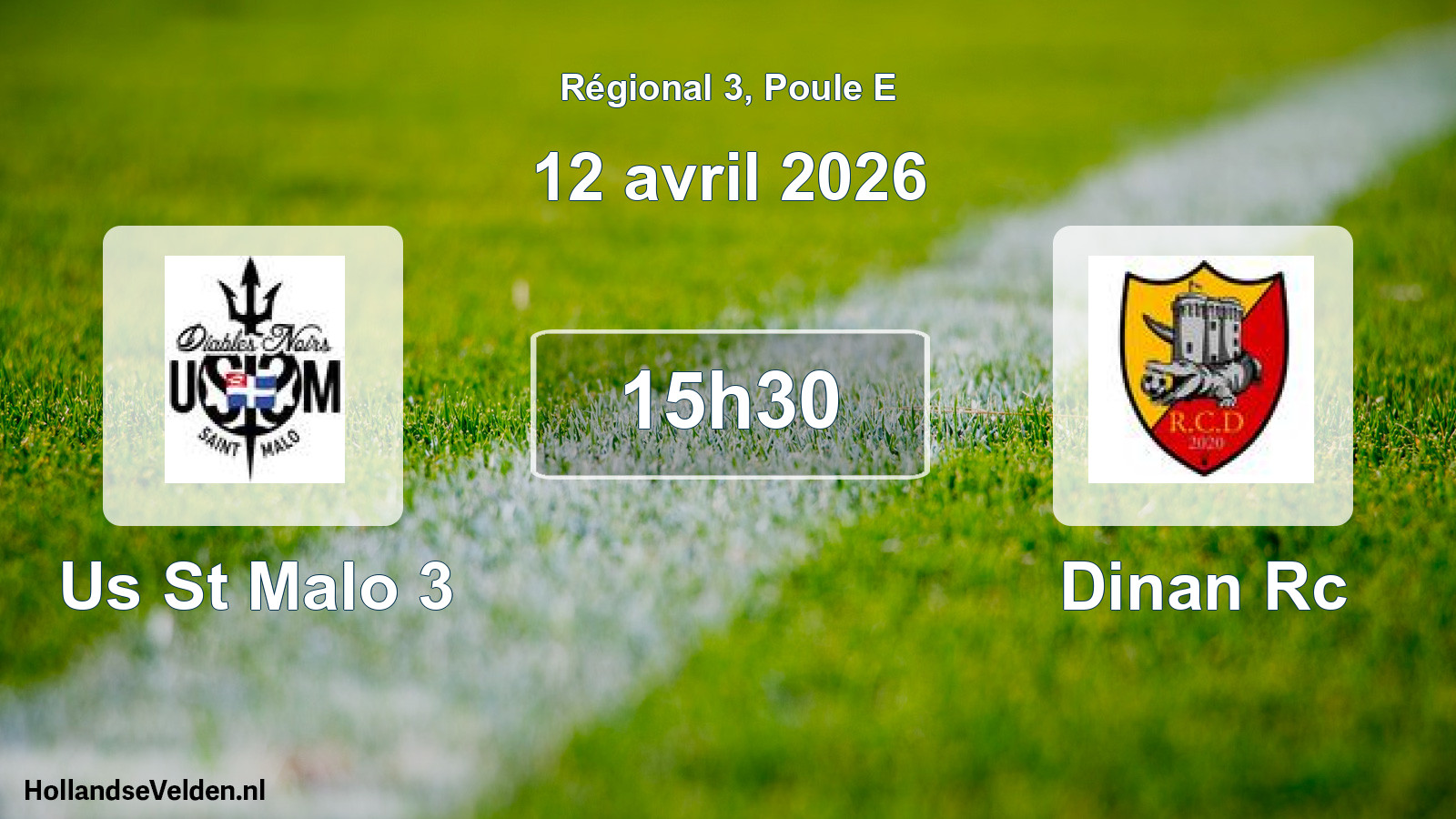 Scheduled Match: Us St Malo 3 - Dinan Rc (12 April 2026)