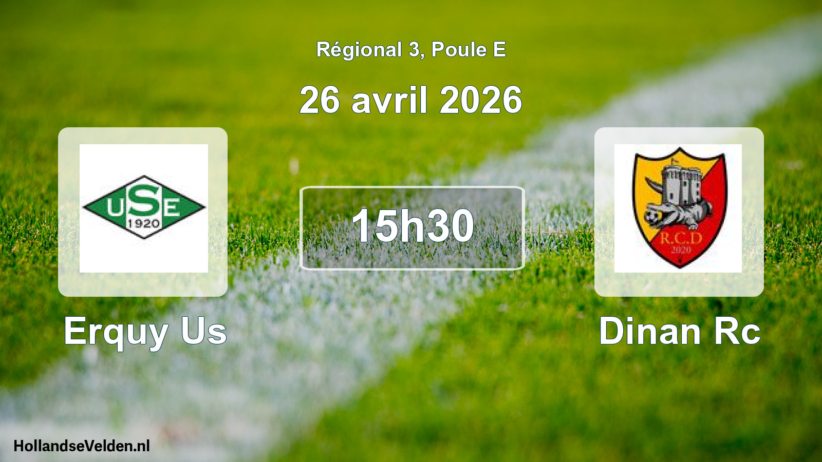 Geplande wedstrijd: Erquy Us - Dinan Rc (26 april 2026)