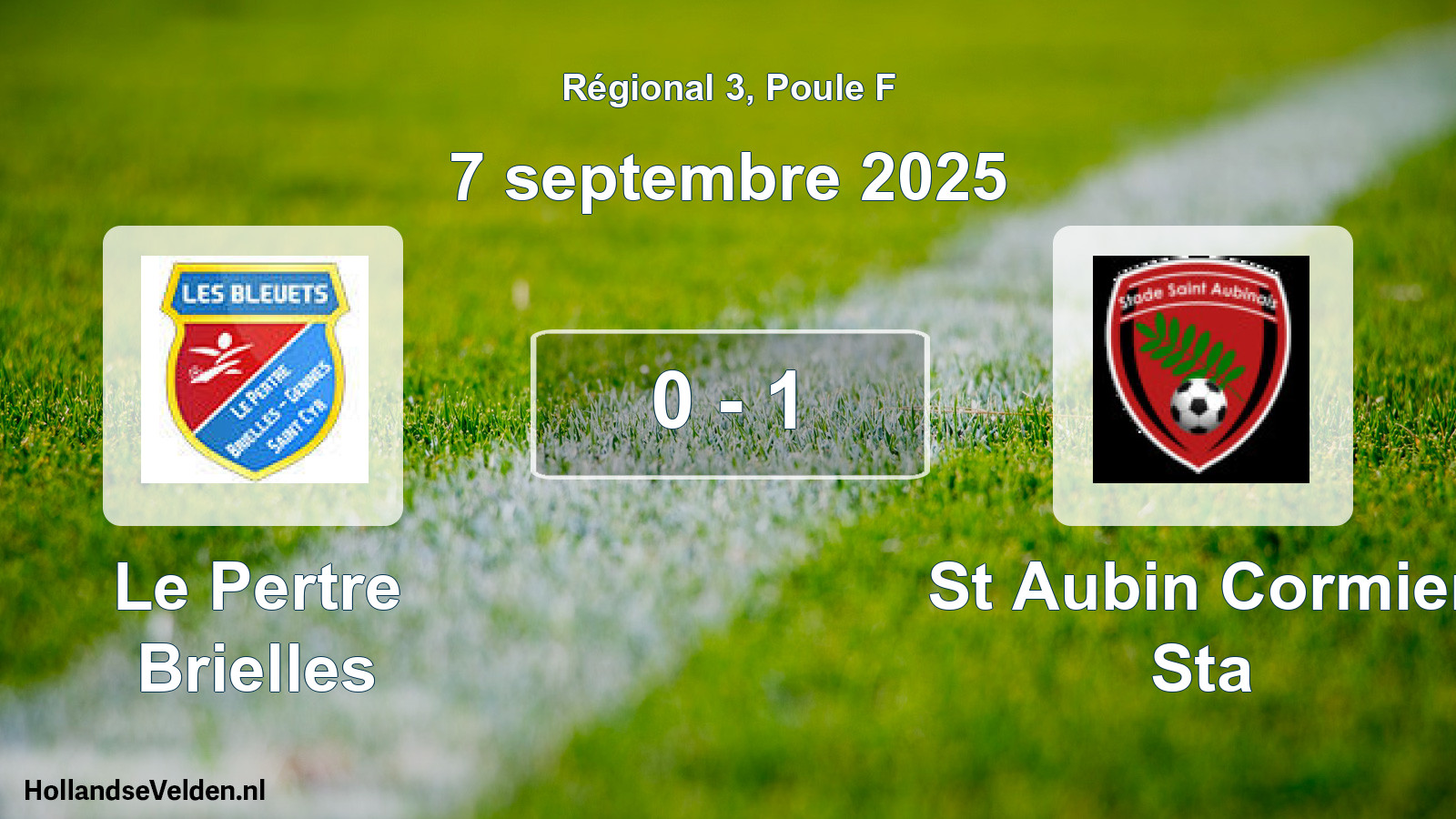 Gespeelde wedstrijd: Le Pertre Brielles - St Aubin Cormier Sta 0 - 1 (7 septembre 2025)