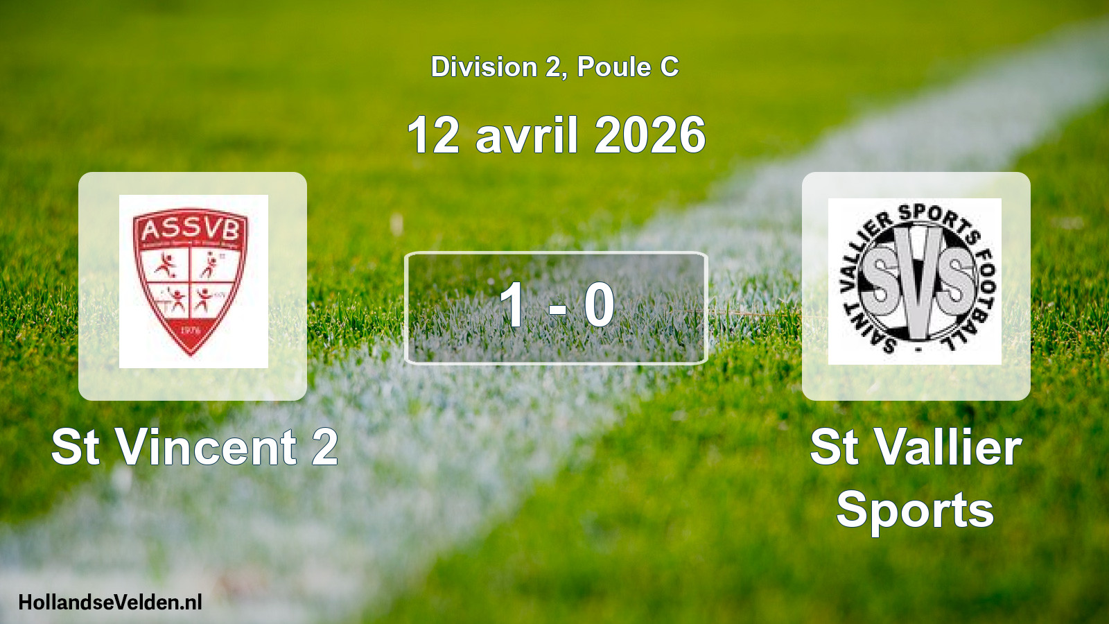 Match joué: AS Saint-Vincent-Bragny 2 - St Vallier Sports 1 - 0 (12 avril 2026)