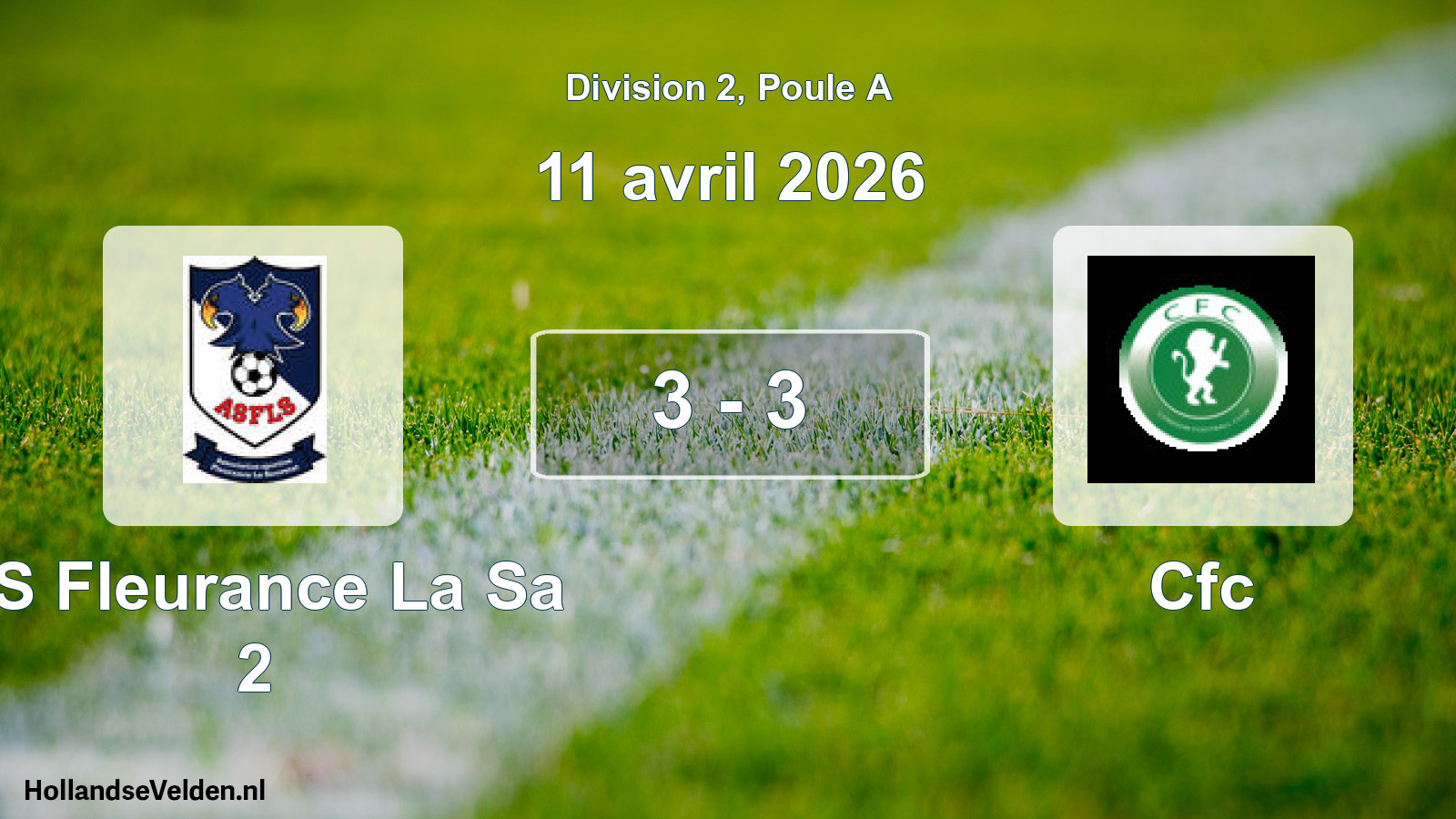 Match joué: AS Fleurance La Sa 2 - Cfc 3 - 3 (11 avril 2026)
