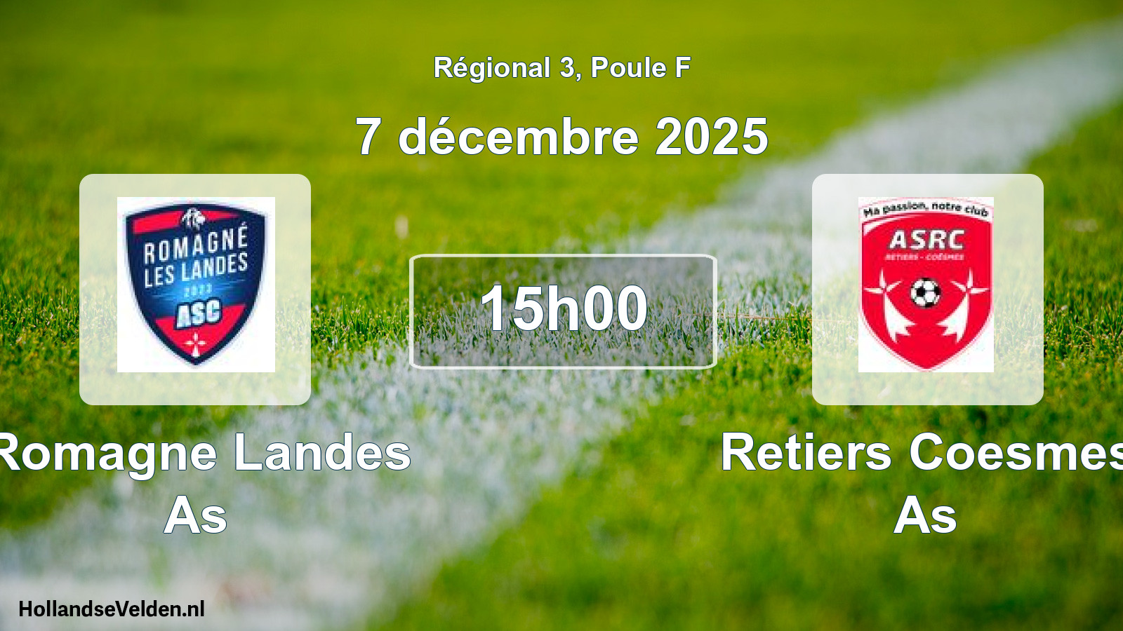 Scheduled Match: Romagne Landes As - Retiers Coesmes As (7 December 2025)