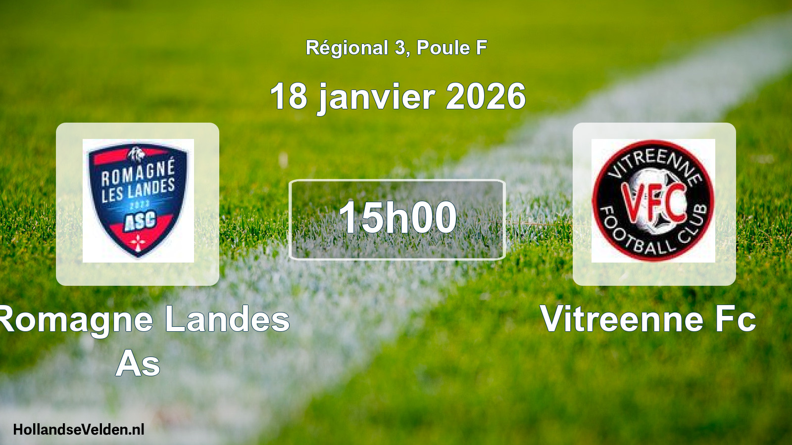 Scheduled Match: Romagne Landes As - Vitreenne Fc (18 January 2026)