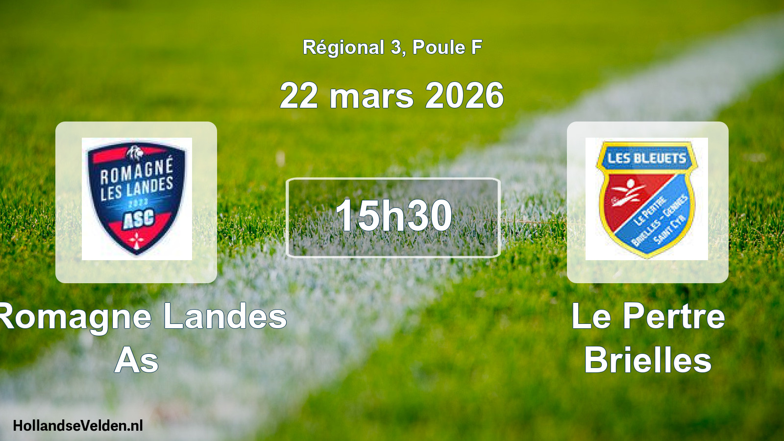 Scheduled Match: Romagne Landes As - Le Pertre Brielles (22 March 2026)