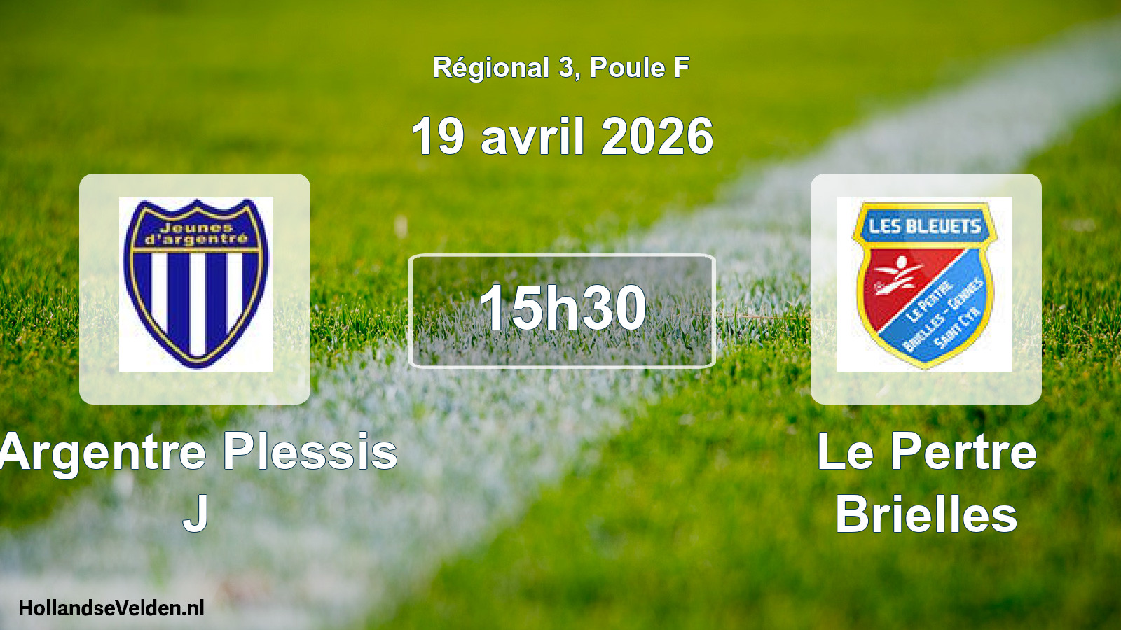 Scheduled Match: Argentre Plessis J - Le Pertre Brielles (19 April 2026)