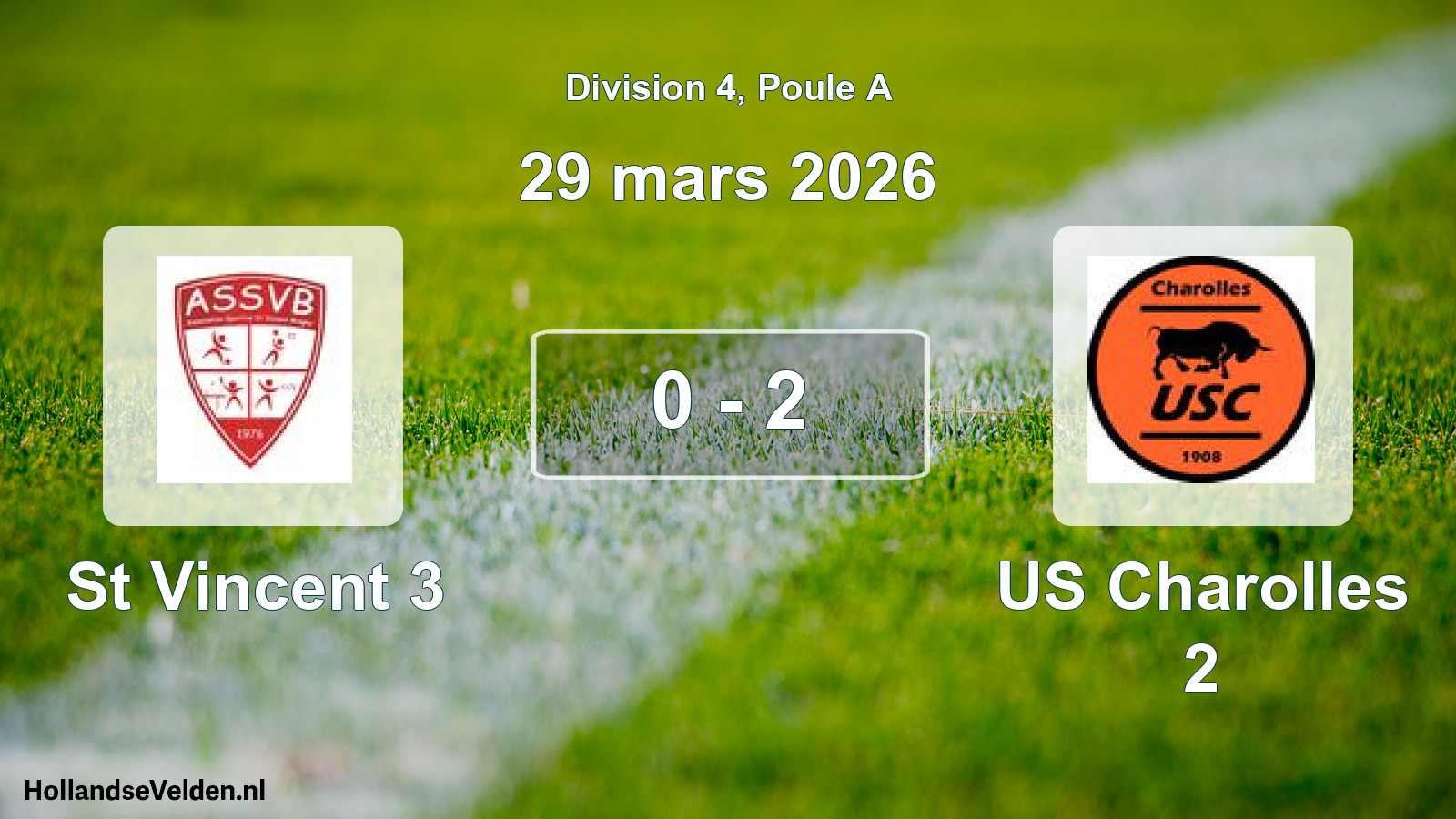 Match joué: AS Saint-Vincent-Bragny 3 - US Charolles 2 0 - 2 (29 mars 2026)