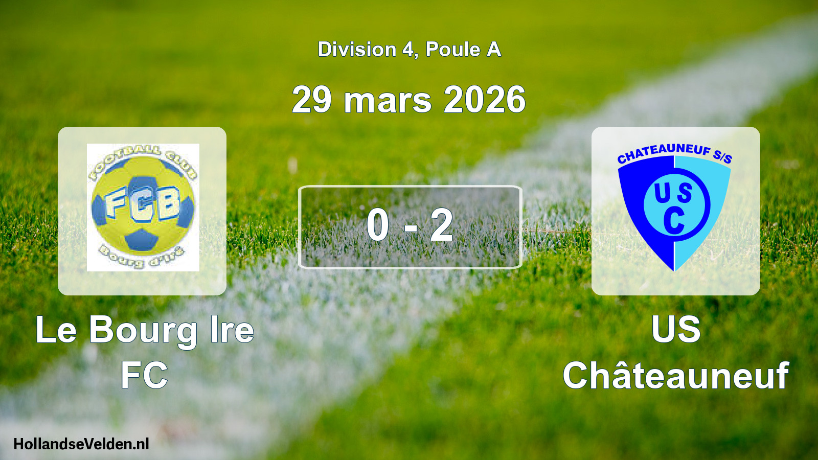 Total number of matches played: Le Bourg Ire FC - US Châteauneuf 0 - 2 (29 March 2026)