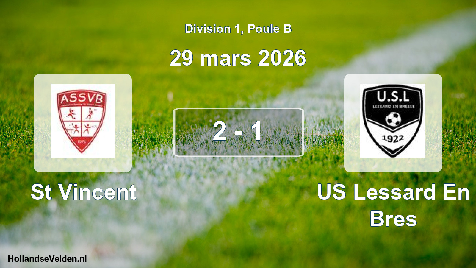 Match joué: AS Saint-Vincent-Bragny - US Lessard En Bres 2 - 1 (29 mars 2026)