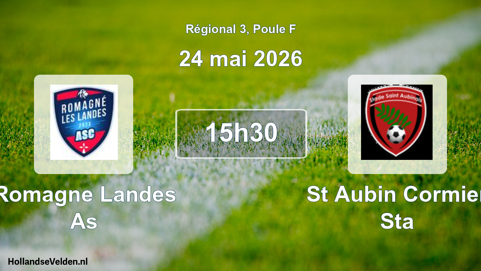 Scheduled Match: Romagne Landes As - St Aubin Cormier Sta (24 May 2026)