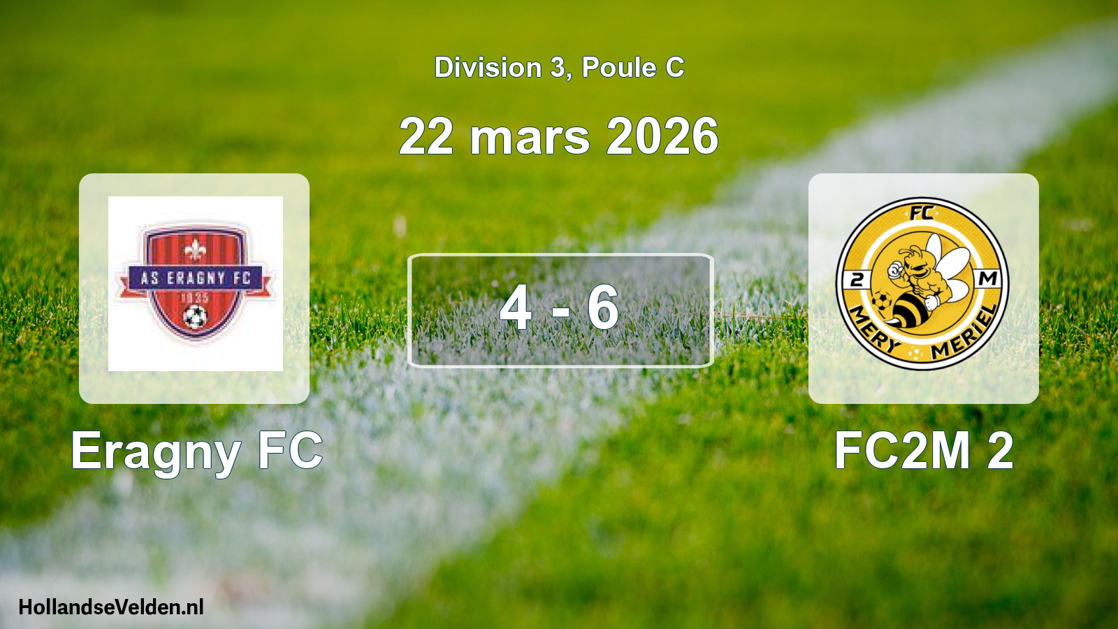 Match joué: Eragny FC - FC2M 2 4 - 6 (22 mars 2026)