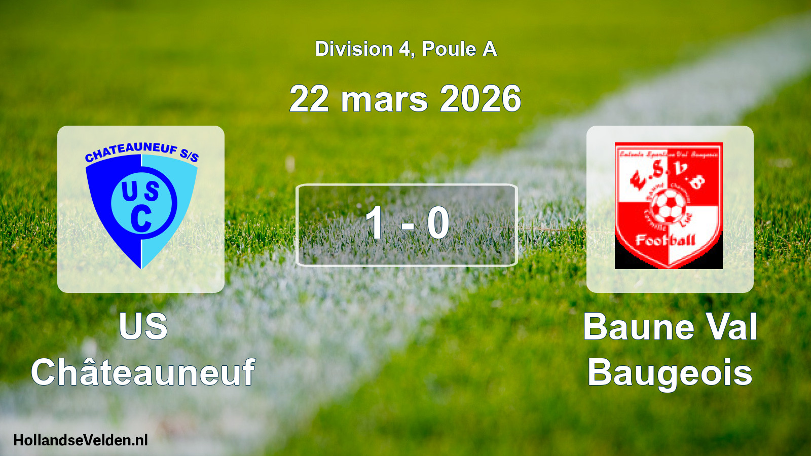 Total number of matches played: US Châteauneuf - Baune Val Baugeois 1 - 0 (22 March 2026)