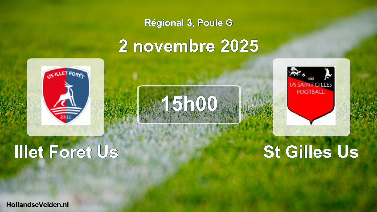 Geplande wedstrijd: Illet Foret Us - St Gilles Us (2 november 2025)