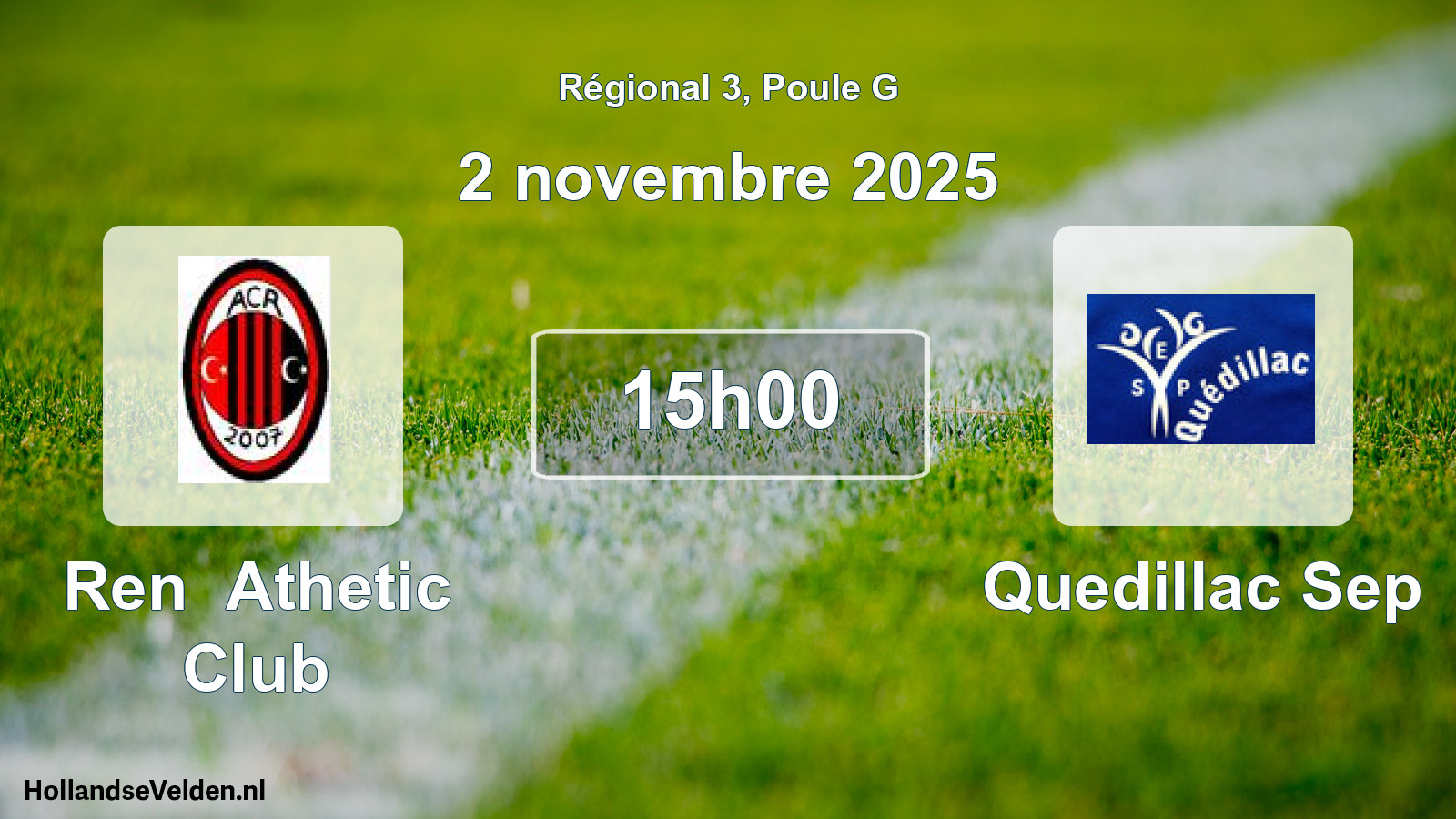 Geplande wedstrijd: Ren Athetic Club - Quedillac Sep (2 novembre 2025)