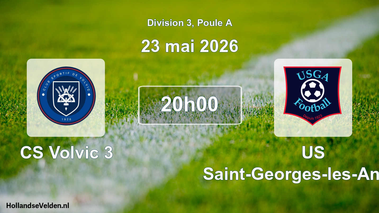 Match programmé: CS Volvic 3 - US Saint-Georges-les-Ancizes (23 mai 2026)