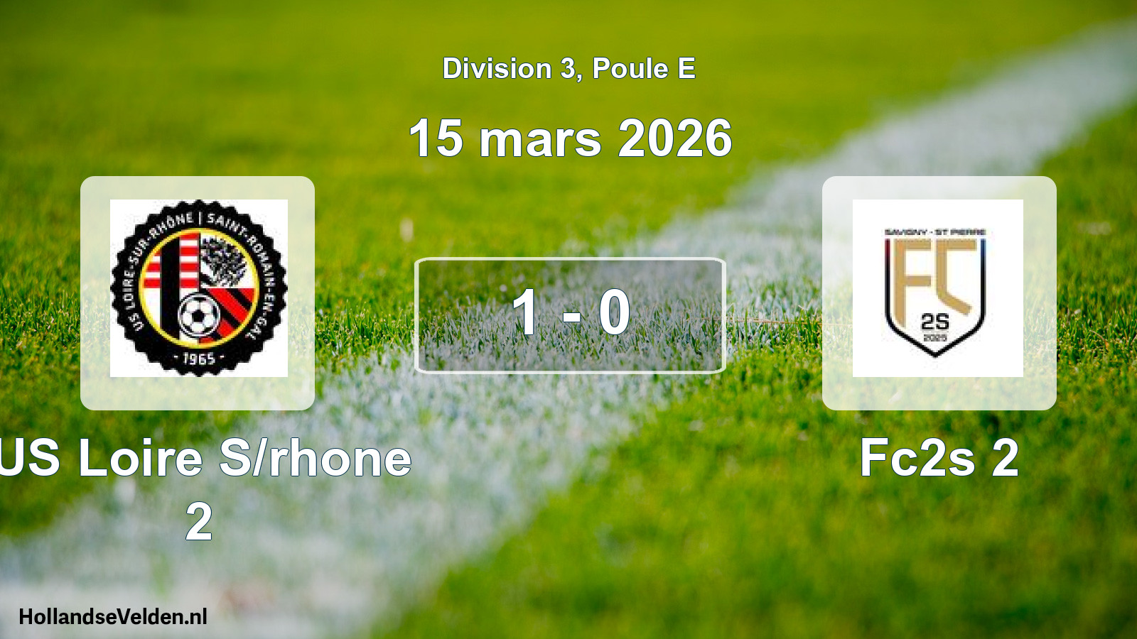 Match joué: US Loire S/rhone 2 - Fc2s 2 1 - 0 (15 mars 2026)