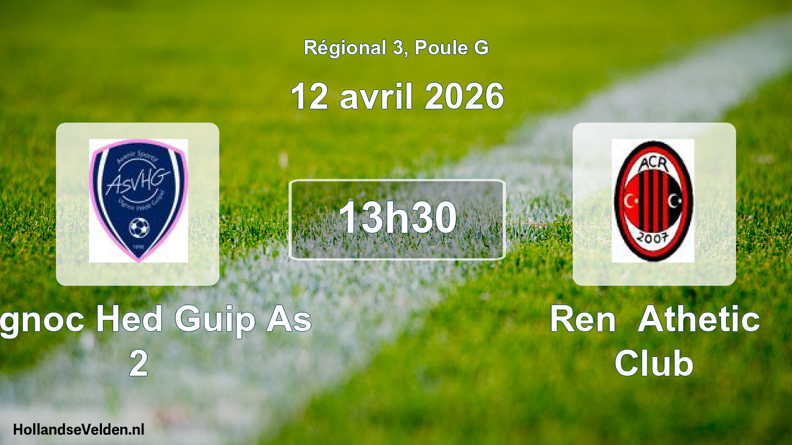 Scheduled Match: Vignoc Hed Guip As 2 - Ren Athetic Club (12 April 2026)