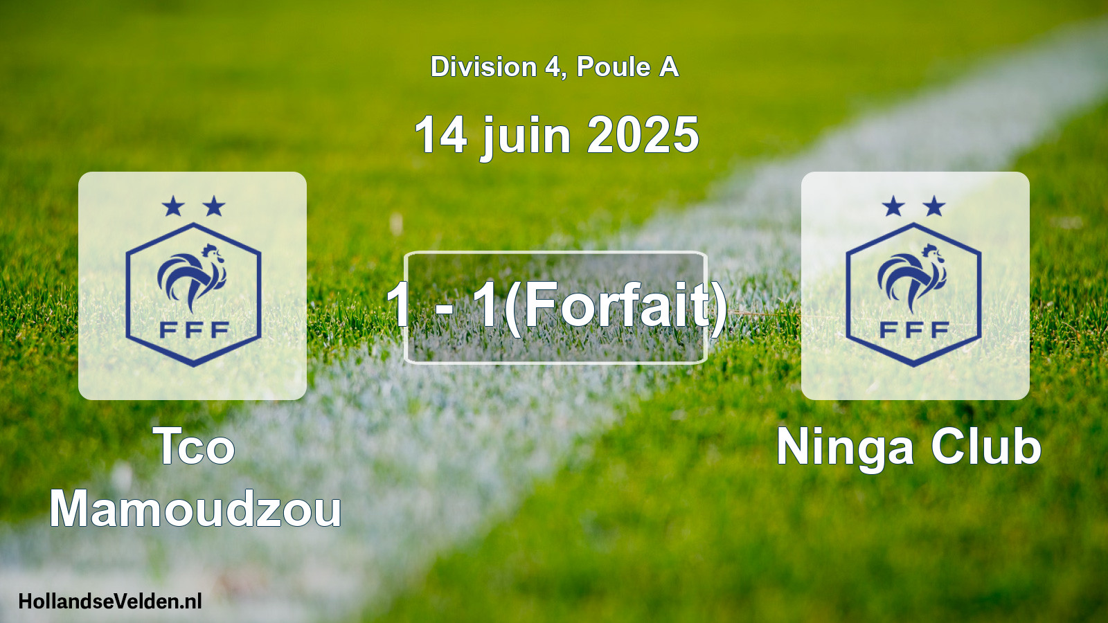 Match joué: Tco Mamoudzou - Ninga Club 1 - 1(Forfait) (14 juin 2025)