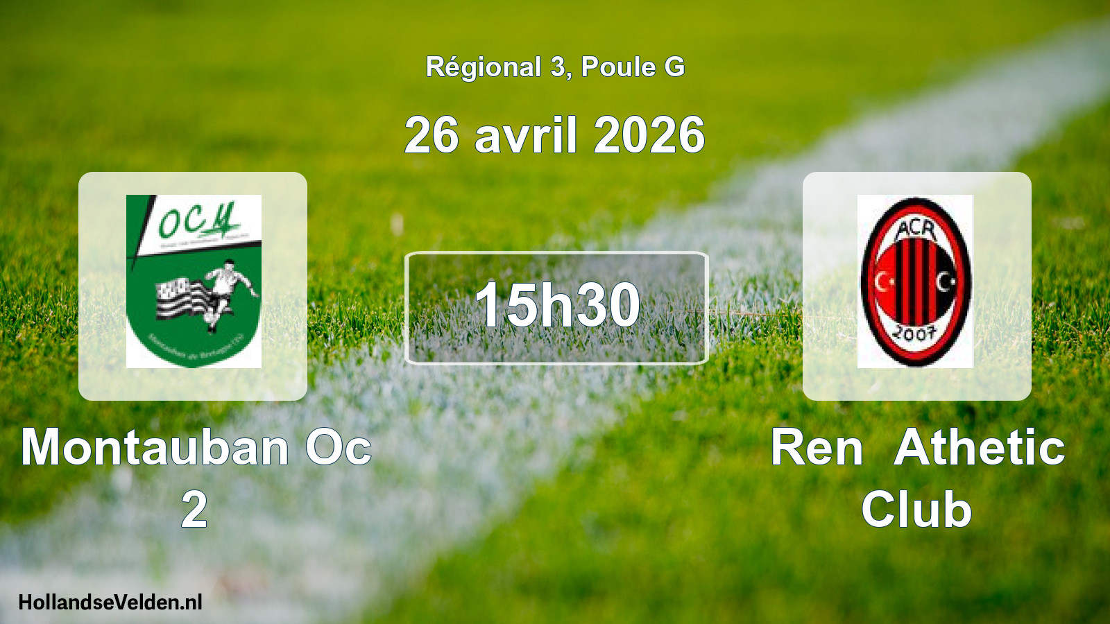 Geplande wedstrijd: Montauban Oc 2 - Ren Athetic Club (26 avril 2026)