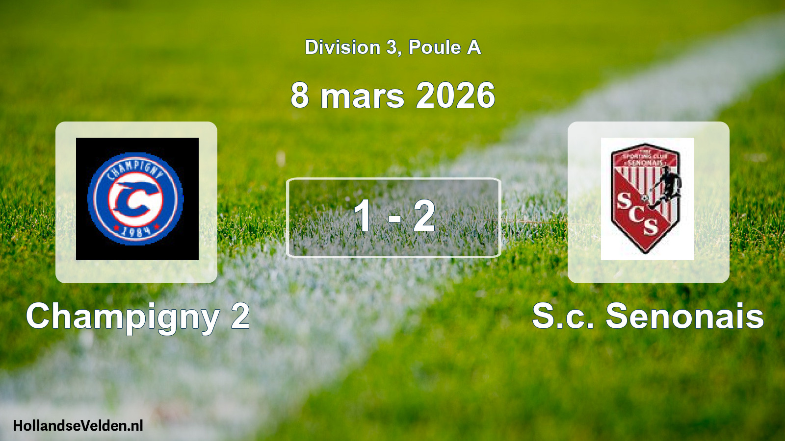 Total number of matches played: AFC Champigny-sur-Yonne 2 - S.c. Senonais 1 - 2 (8 March 2026)