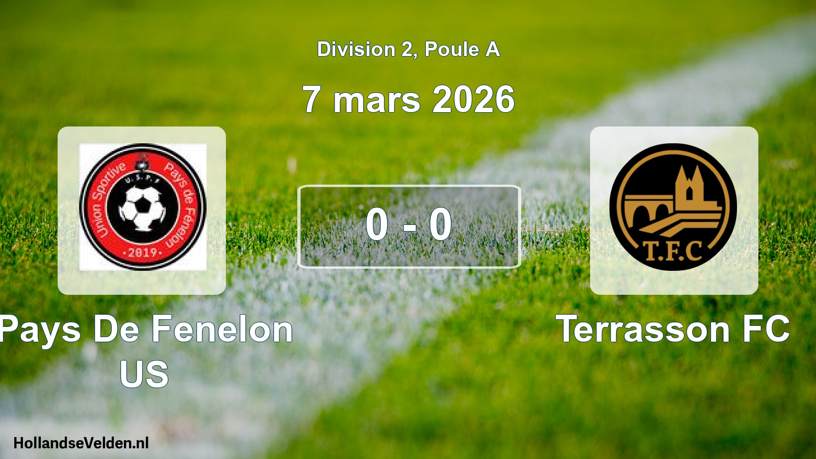 Match joué: Pays De Fenelon US - Terrasson FC 0 - 0 (7 mars 2026)