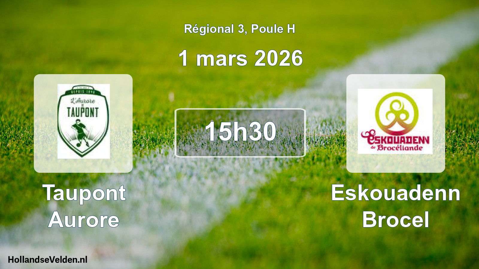 Scheduled Match: Taupont Aurore - Eskouadenn Brocel (1 March 2026)