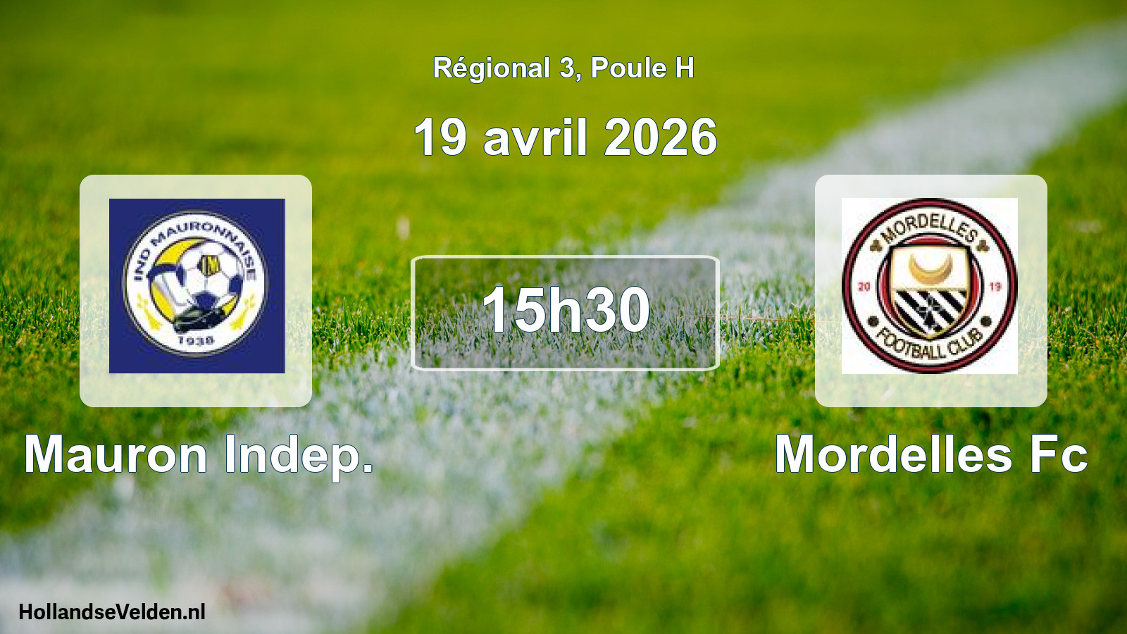 Geplande wedstrijd: Mauron Indep. - Mordelles Fc (19 avril 2026)