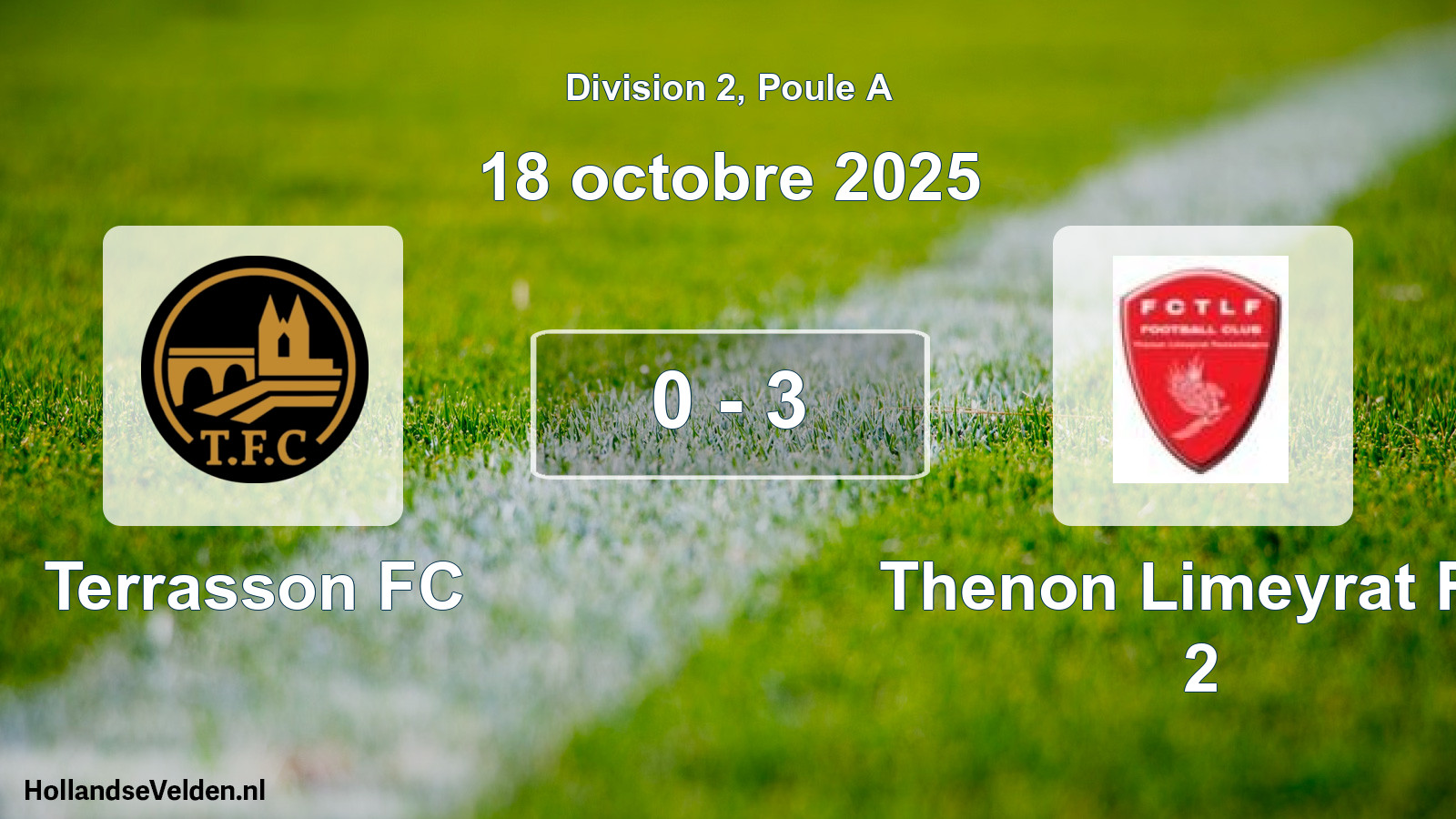 Match joué: Terrasson FC - Thenon Limeyrat FC 2 0 - 3 (18 octobre 2025)