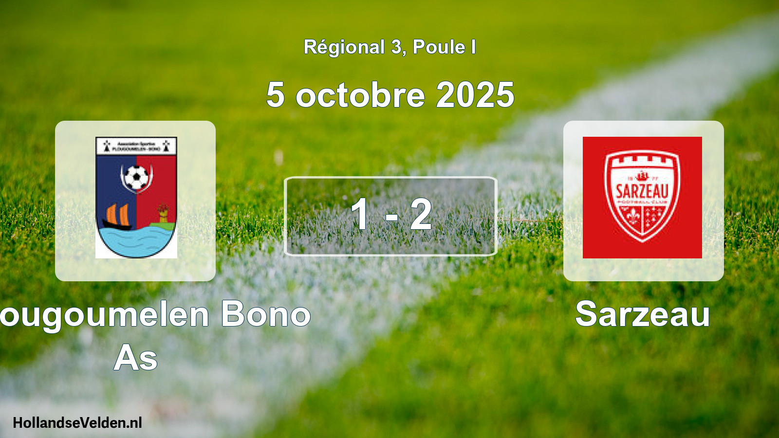 Gespeelde wedstrijd: Plougoumelen Bono As - Sarzeau 1 - 2 (5 oktober 2025)