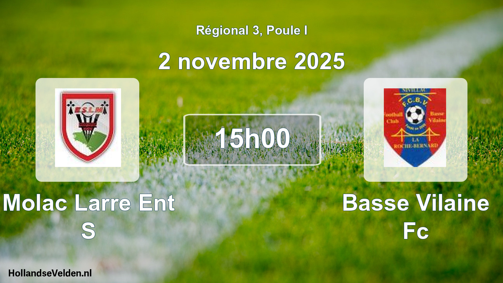 Geplande wedstrijd: Molac Larre Ent S - Basse Vilaine Fc (2 november 2025)