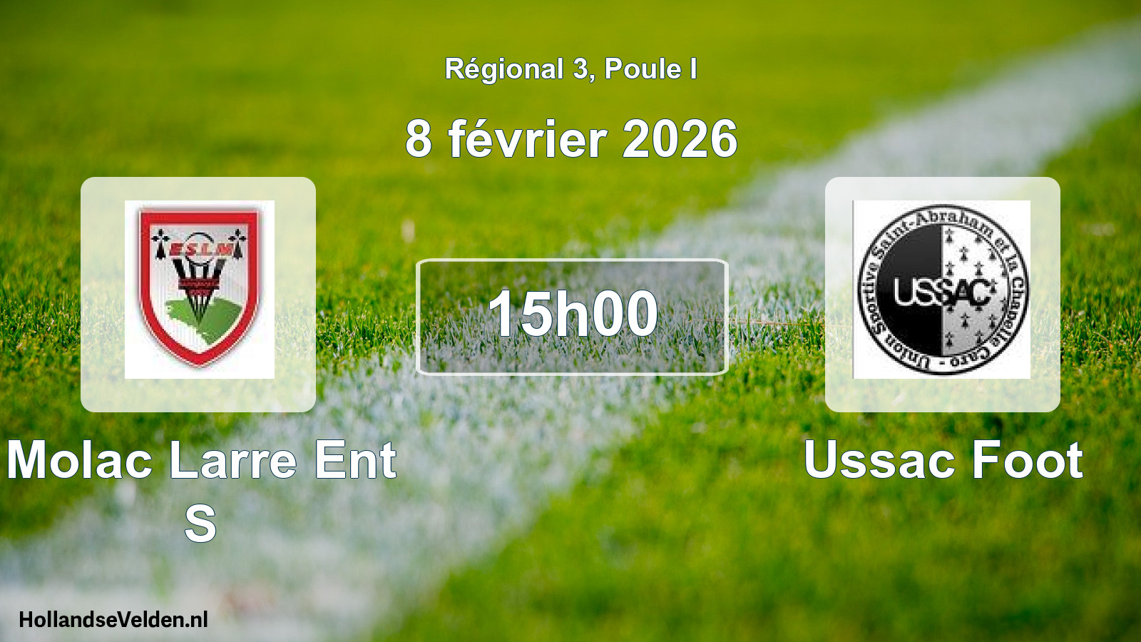 Geplande wedstrijd: Molac Larre Ent S - Ussac Foot (8 februari 2026)