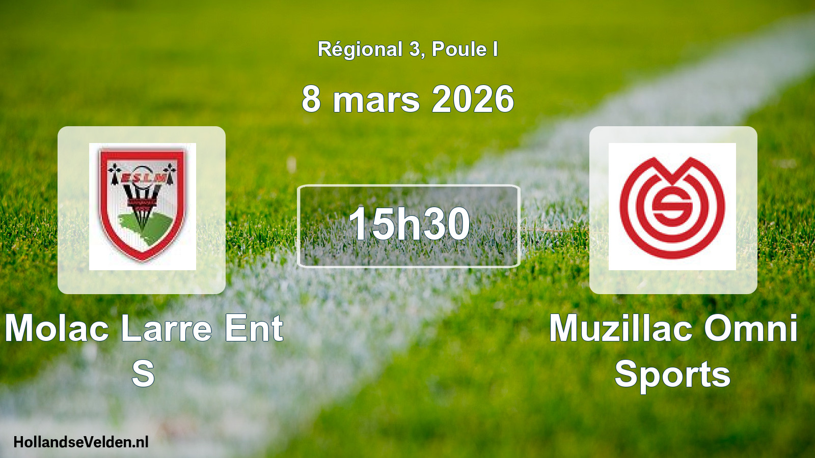 Scheduled Match: Molac Larre Ent S - Muzillac Omni Sports (8 March 2026)