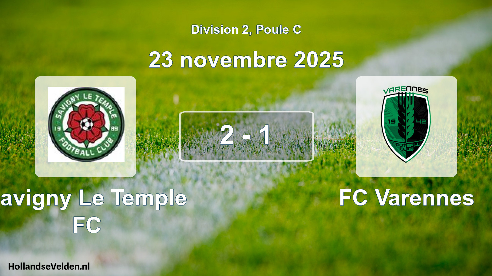 Match joué: Savigny Le Temple FC - FC Varennes 2 - 1 (23 novembre 2025)