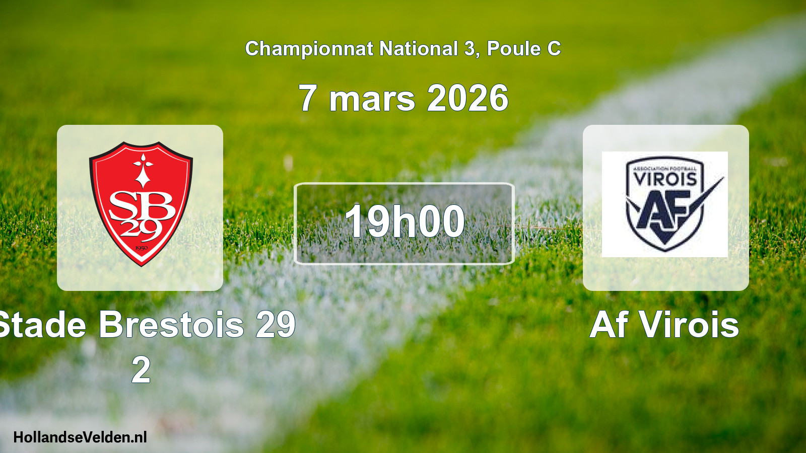 Geplande wedstrijd: Stade Brestois 29 2 - Af Virois (7 maart 2026)